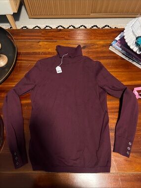 Talbots Plum Turtleneck Sweater
